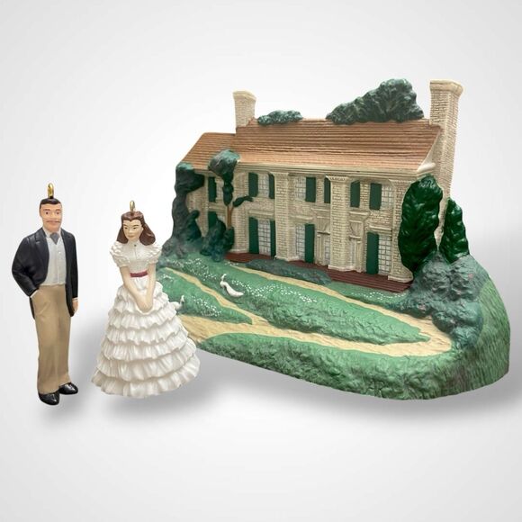 Hallmark Gone With The Wind 60th Anniversary Ornament Miniature Display Set 1996 - Picture 1 of 8